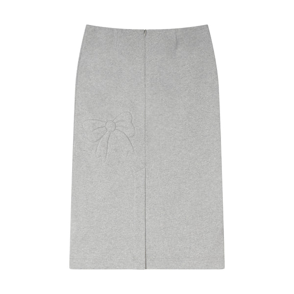 3D Bow Denim Skirt