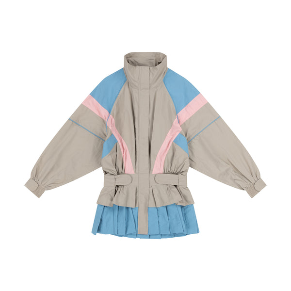 GREY SHORT WINDBREAKER DRESS