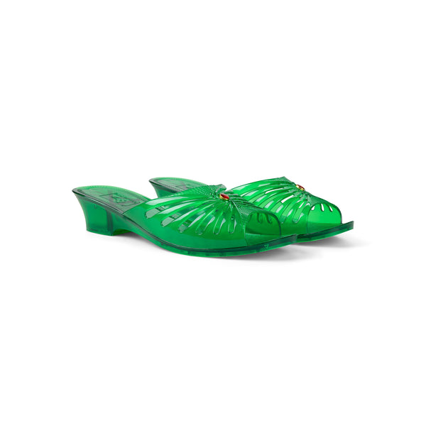 GREEN TRANSPARENT JELLY SHOE