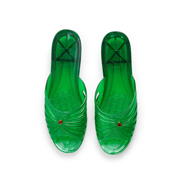 GREEN TRANSPARENT JELLY SHOE