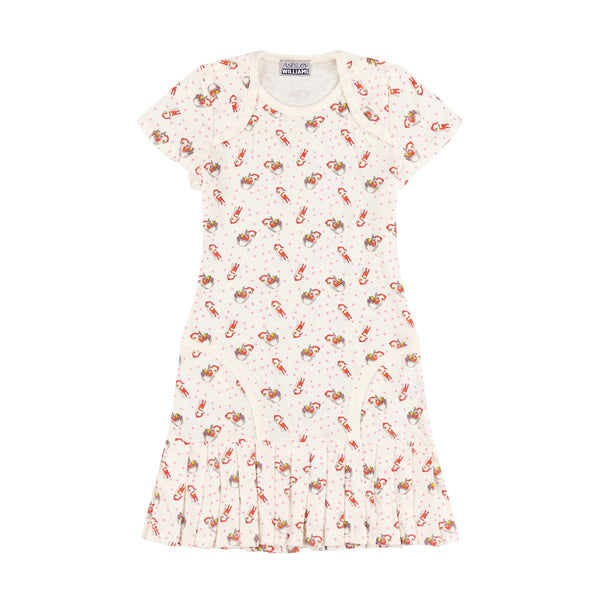 RED DEER BABYGROW DRESS