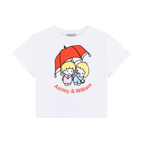 ASHLEY & WILLIAM CROPPED T-SHIRT
