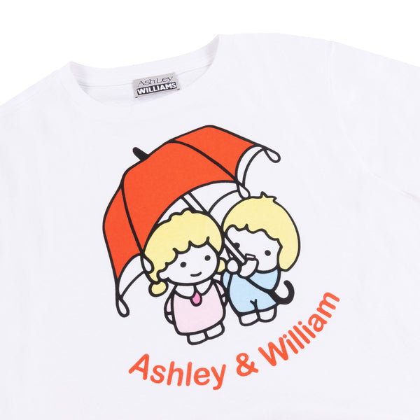ASHLEY & WILLIAM CROPPED T-SHIRT