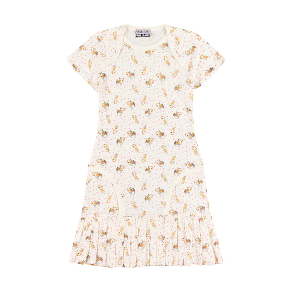 PEACH DEER BABYGROW DRESS