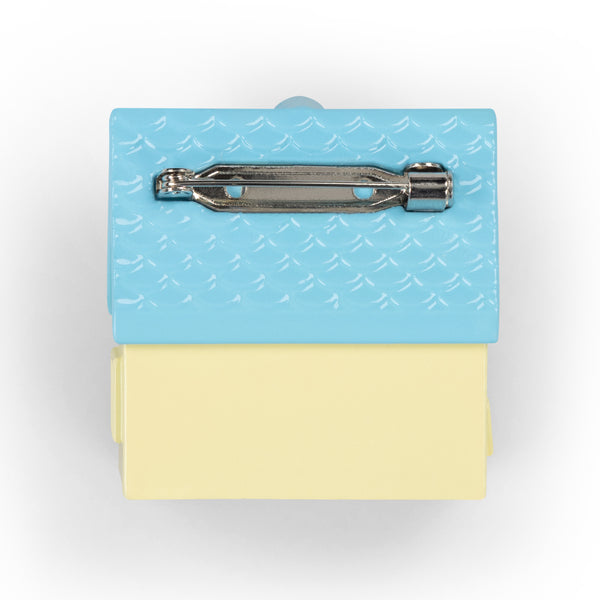 DOLL HOUSE BROOCH - BLUE