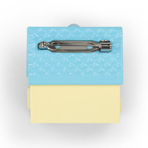 DOLLS HOUSE BROOCH - BLUE