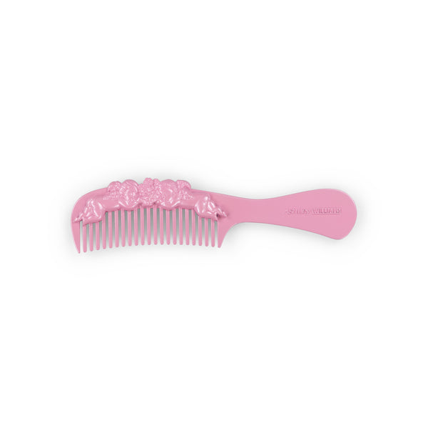 CHERUB COMB BROOCH - PINK