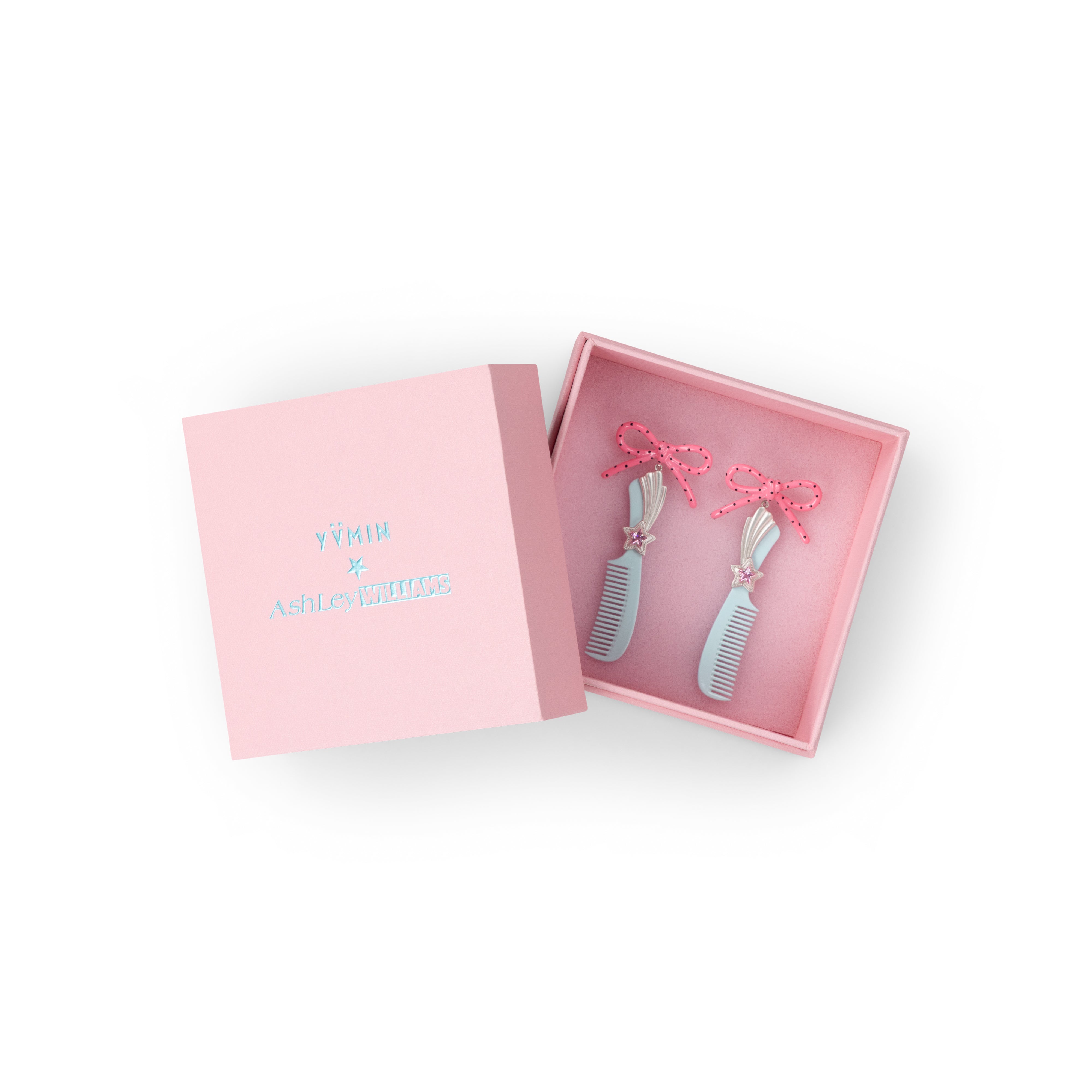 BLUE ASHLEY WILLIAMS X YVMIN HAIR COMB EARRINGS – Ashley Williams