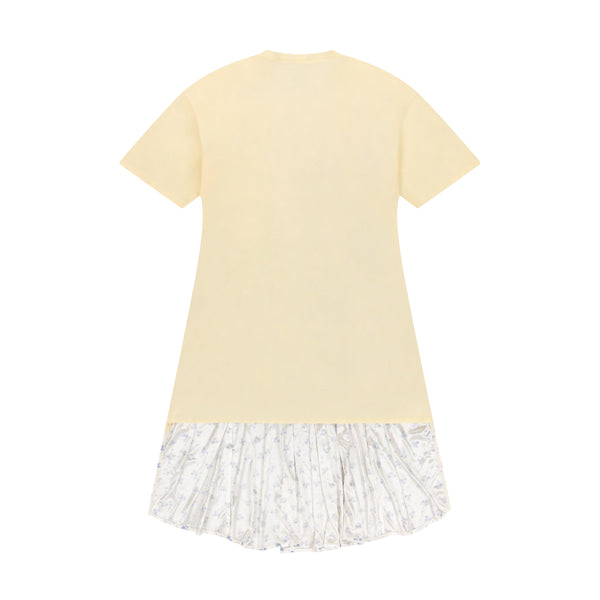 CREAM & FLORAL T-SHIRT GOWN