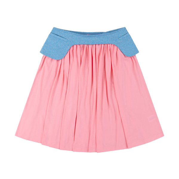 PINK PILLBOX SKIRT