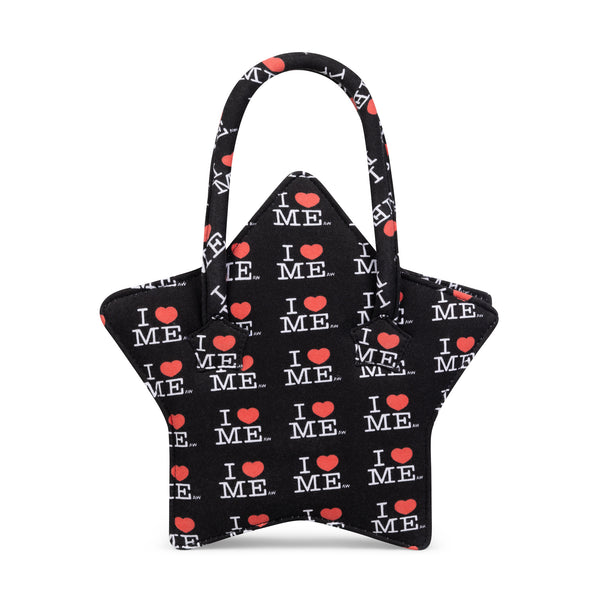 BLACK I HEART ME STAR BAG