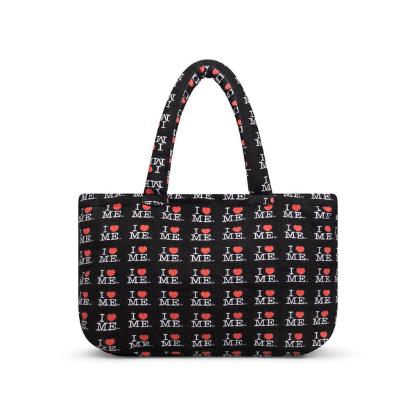 BLACK I HEART ME PILLOW BAG