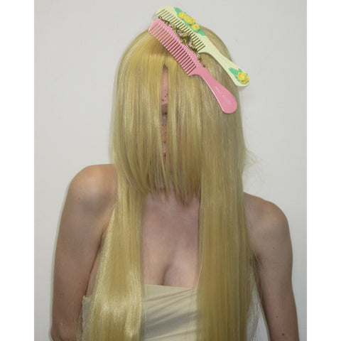 PINK FILIGREE COMB HAIR CLIP