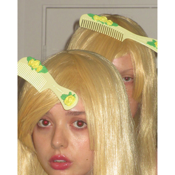 YELLOW FLOWER COMB HAIR CLIP