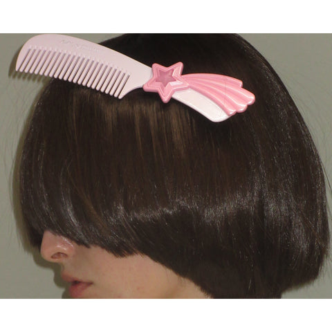 PINK SHOOTING STAR COMB HAIR CLIP