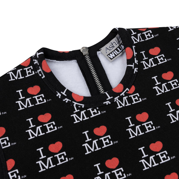 BLACK I HEART ME SERENA TOP