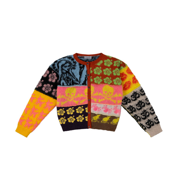 PATCHWORK KNIT CARDIGAN