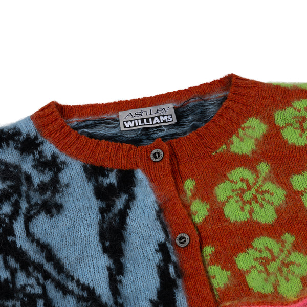 PATCHWORK KNIT CARDIGAN