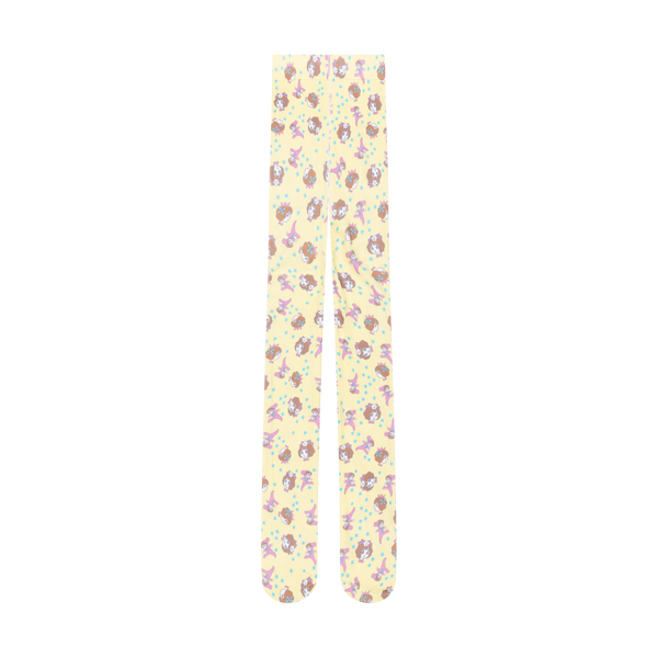 GIRL BABY TIGHTS -  YELLOW