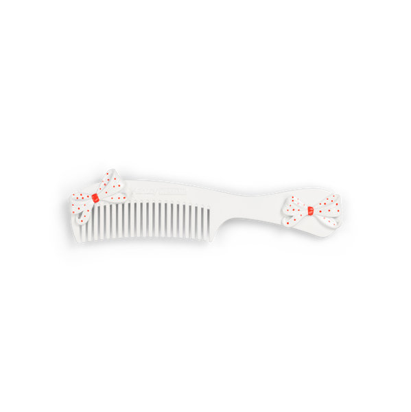 BOW COMB HAIR CLIP -  WHITE