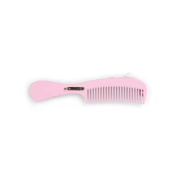 BOW COMB BROOCH  -  PINK