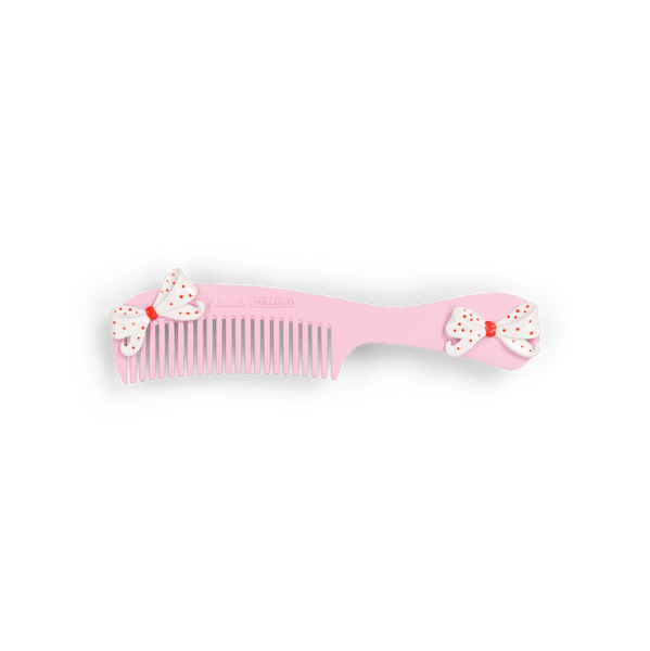 BOW COMB BROOCH  -  PINK