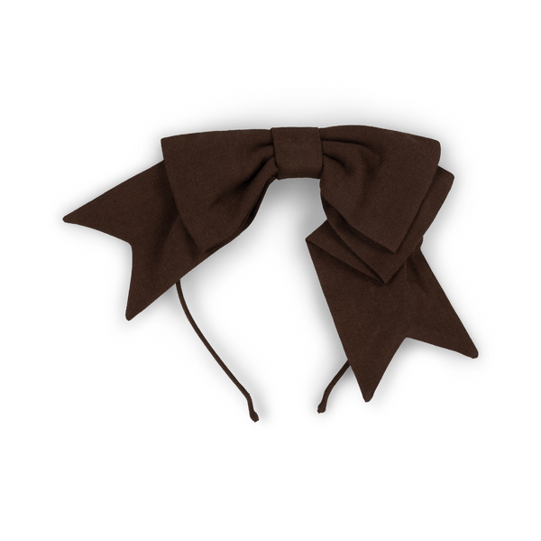 BOW HAIR BAND - BROWN