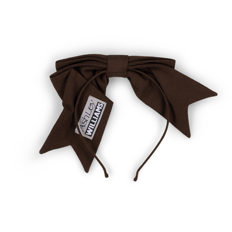 BOW HAIR BAND - BROWN