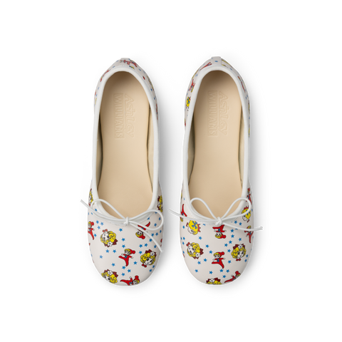 GIRL BABY MELODY FLATS -  WHITE