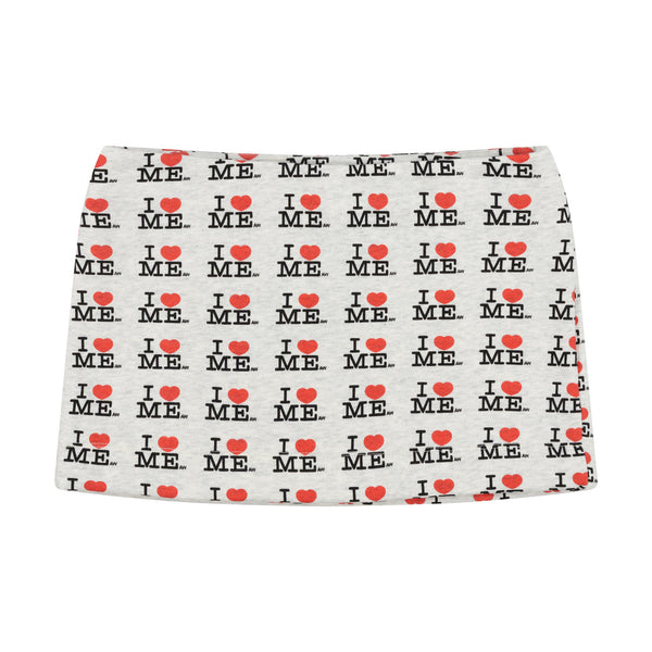 GREY I HEART ME MINI SKIRT