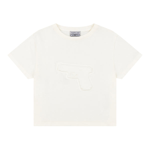 Cropped Gun EMBOSSED GUN CROPPED T-SHIRT – Ashley Williams