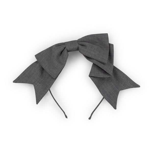GREY BOW HAIR BAND