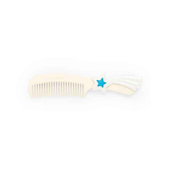BLUE SHOOTING STAR COMB  BROOCH