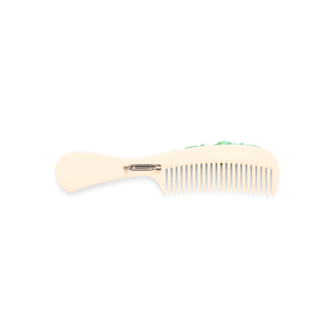 PEACH FLOWER COMB BROOCH