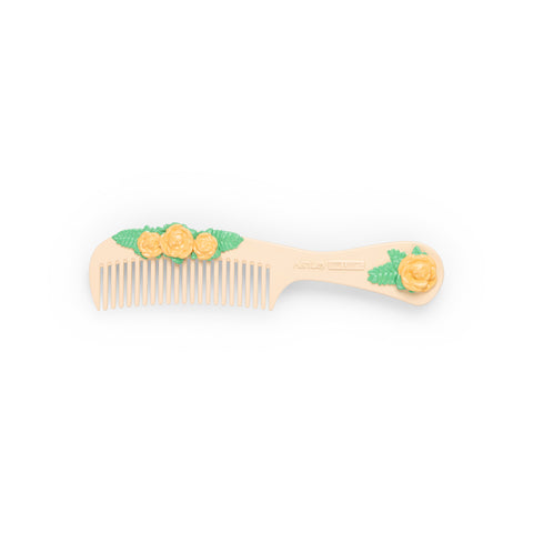 PEACH FLOWER COMB HAIR CLIP