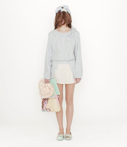 STRIPE COLLAR MINI SKORT