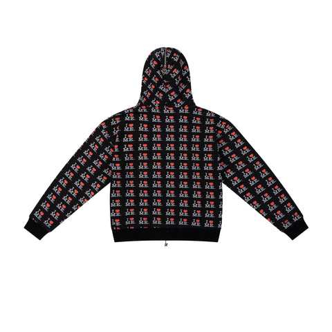 BLACK I HEART ME BUTTERFLY HOODIE