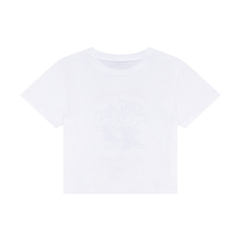 CROPPED T-SHIRT / HARMONY & PEACE - WHITE
