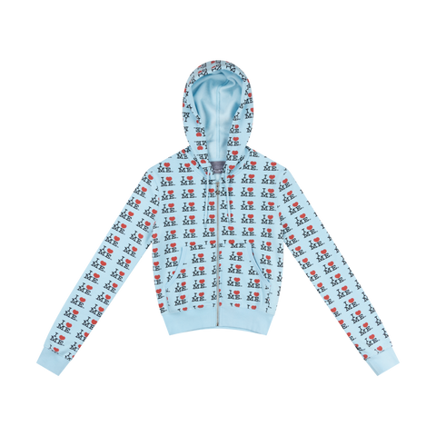 I HEART ME SHRUNK BABY HOODIE - BLUE