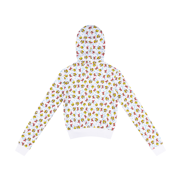GIRL BABY SHRUNK BABY HOODIE -WHITE
