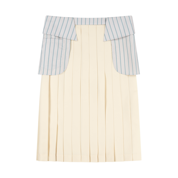 STRIPE COLLAR SKIRT