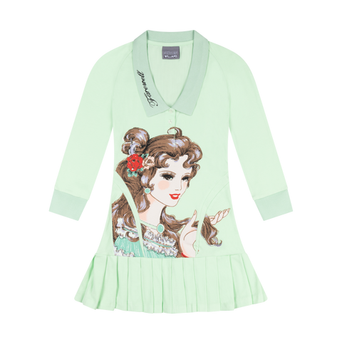 L/S AMELIA DRESS LADY - MINT