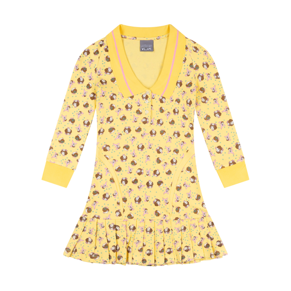 L/S AMELIA DRESS GIRL BABY - YELLOW
