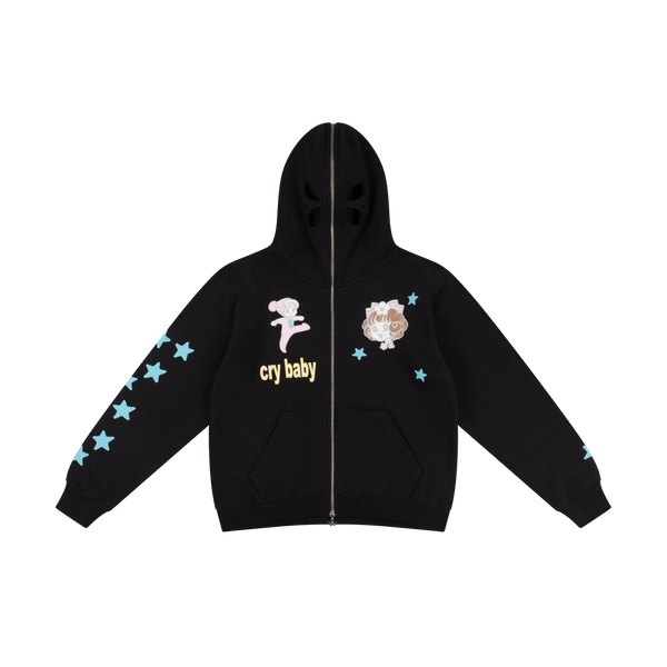 CRY BABY BUTTERFLY HOODIE - BLACK