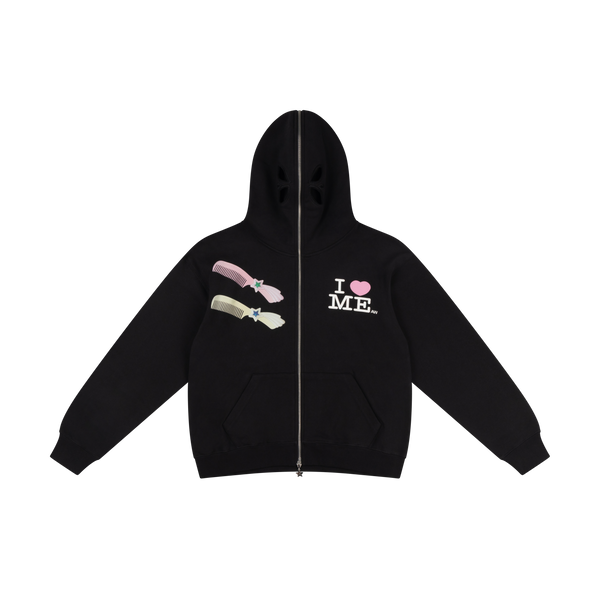 MALTESE BUTTERFLY HOODIE - BLACK