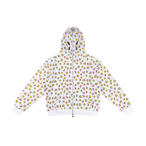GIRL BABY BUTTERFLY HOODIE  - WHITE
