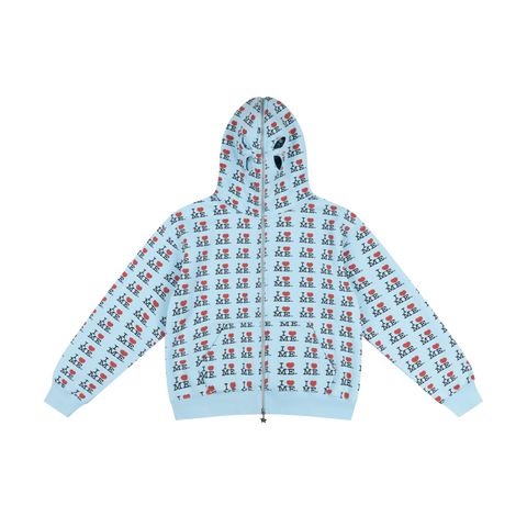 I HEART ME BUTTERFLY HOODIE  - BLUE