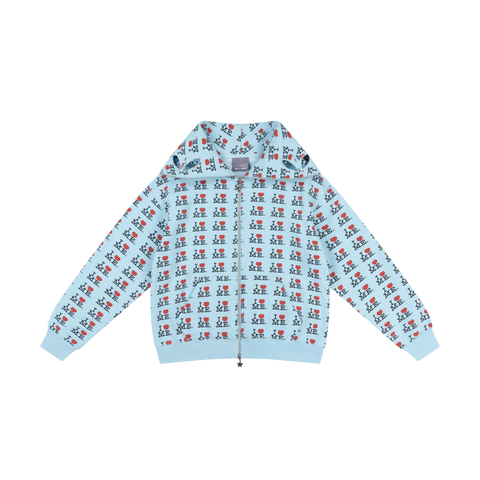 I HEART ME BUTTERFLY HOODIE  - BLUE