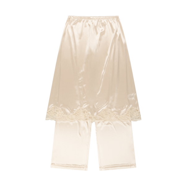 BEIGE LINGERIE TROUSERS