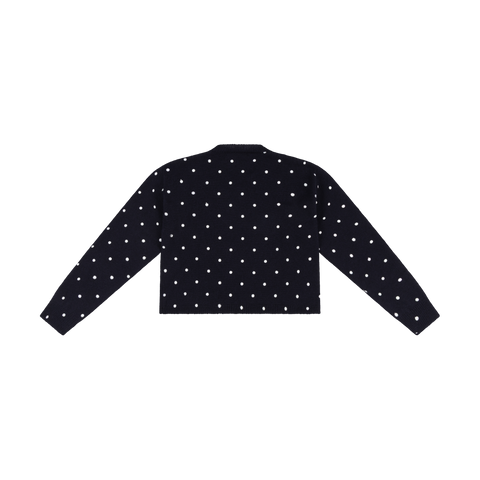 MOLLY KNIT JUMPER - WHITE POLKA DOT